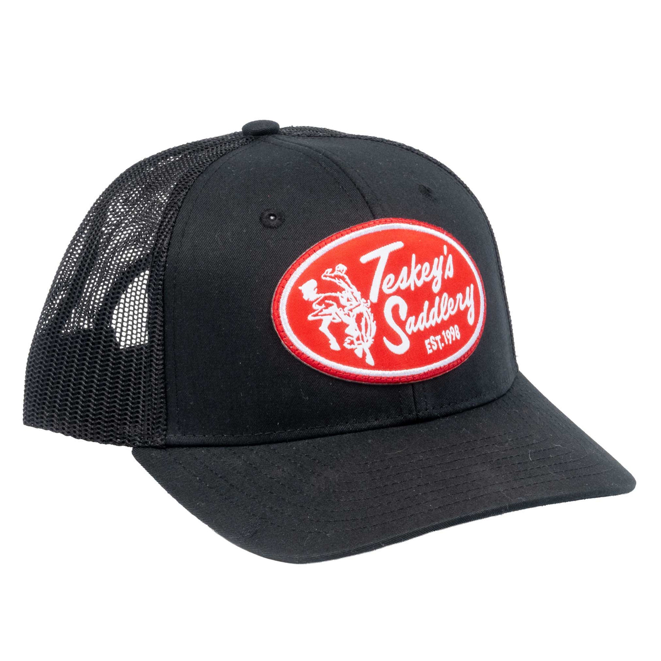 Teskey's Saddlery Youth Retro Oval Patch Cap - Solid Black TESKEY'S GEAR - Baseball Caps Teskey's