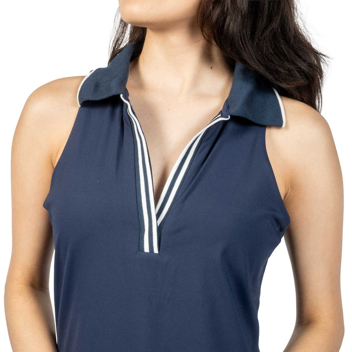 Johnny Collar Sea Blue Mini Dress WOMEN - Clothing - Dresses RD International