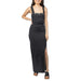 Rock & Roll Denim Women's Ruched Side Black Dress WOMEN - Clothing - Dresses Panhandle