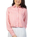 Roper Women's Cotton Twill Cropped Western Pink Blouse WOMEN - Clothing - Tops - Long Sleeved Roper Apparel & Footwear