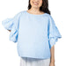 Love & Vine Women's Blue Gingham Ruffle Top WOMEN - Clothing - Tops - Short Sleeved Vine & Love