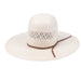 American Two Tone Vented Tan/Ivory Open Crown Straw Hat - 4 1/4" HATS - STRAW HATS American Hat Co.