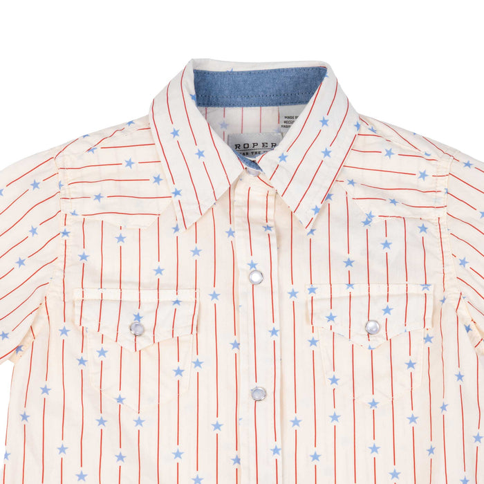 Roper Boy's Western Stars & Stripes Snap Shirt KIDS - Girls - Clothing - Tops - Long Sleeve Tops Roper Apparel & Footwear