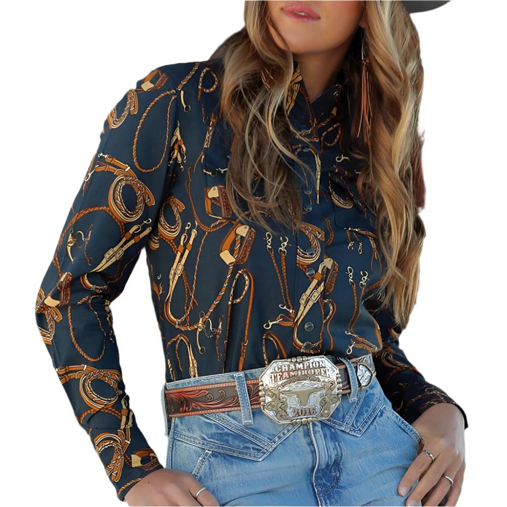 Cruel Denim Tack Print Shirt WOMEN - Clothing - Tops - Long Sleeved Cruel Denim