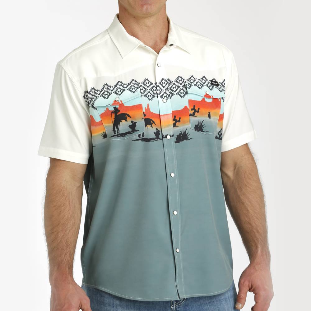 Cinch Men's Vented Desert Camp Shirt MEN - Clothing - Shirts - Short Sleeve Shirts Cinch   