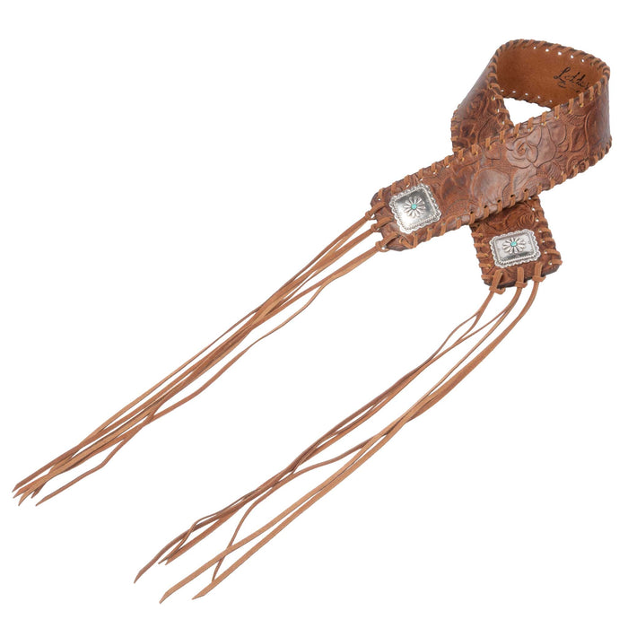 Leddy's Moab Cognac Fringe Belt WOMEN - Accessories - Belts Leddy's Ranch Designs