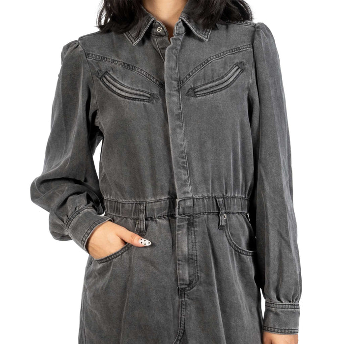 Panhandle Slim Women's Long Denim Black Dress