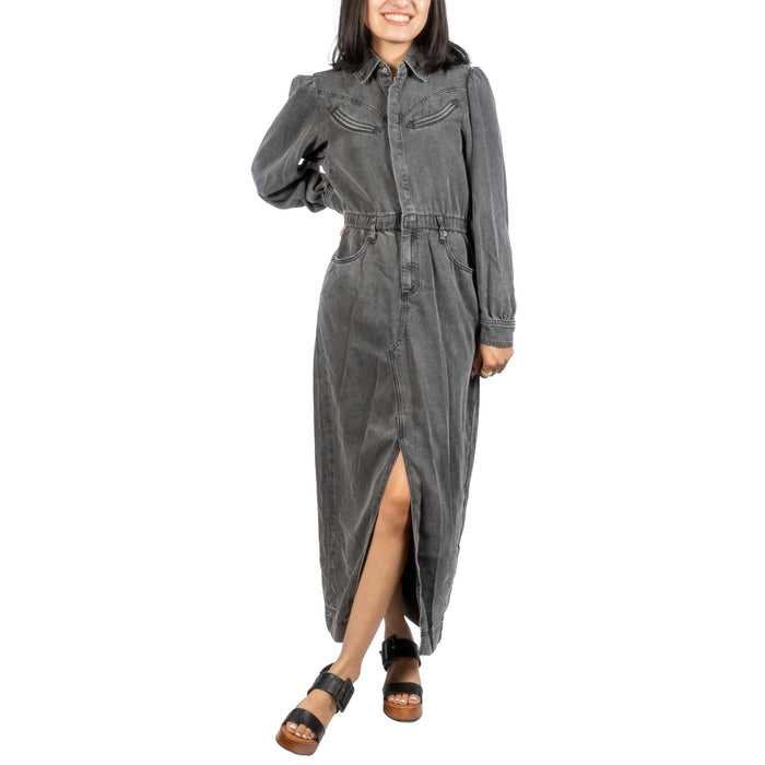 Panhandle Slim Women's Long Denim Black Dress