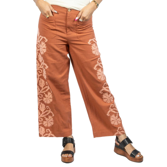 Ivy Jane Floral Embroidered Pant