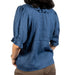 Navy Cotton Ruffle Top WOMEN - Clothing - Tops - Short Sleeved By Together