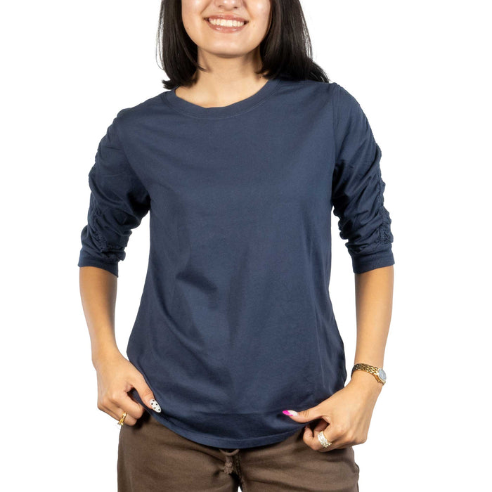 Dylan Julia Navy Top