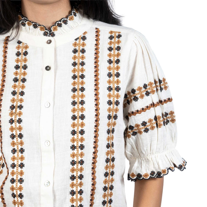 Ivy Jane Rows of Embroidery Top WOMEN - Clothing - Tops - Short Sleeved Ivy Jane