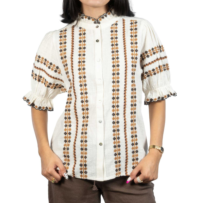 Ivy Jane Rows of Embroidery Top WOMEN - Clothing - Tops - Short Sleeved Ivy Jane
