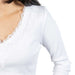 Dylan Remi V-Neck Lace Trim White Top WOMEN - Clothing - Tops - Long Sleeved Dylan