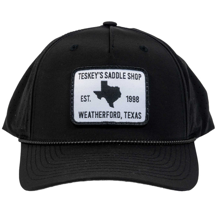 Teskey's 98 Saddle Shop Solid Black Rope Cap - Black/Grey