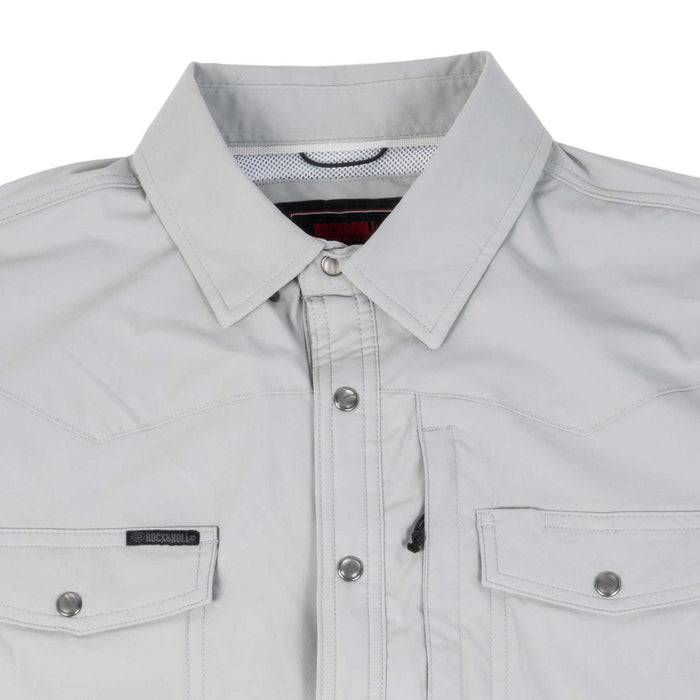 Rock & Roll Denim Men's Tek Nylon Core Grey Snap Shirt