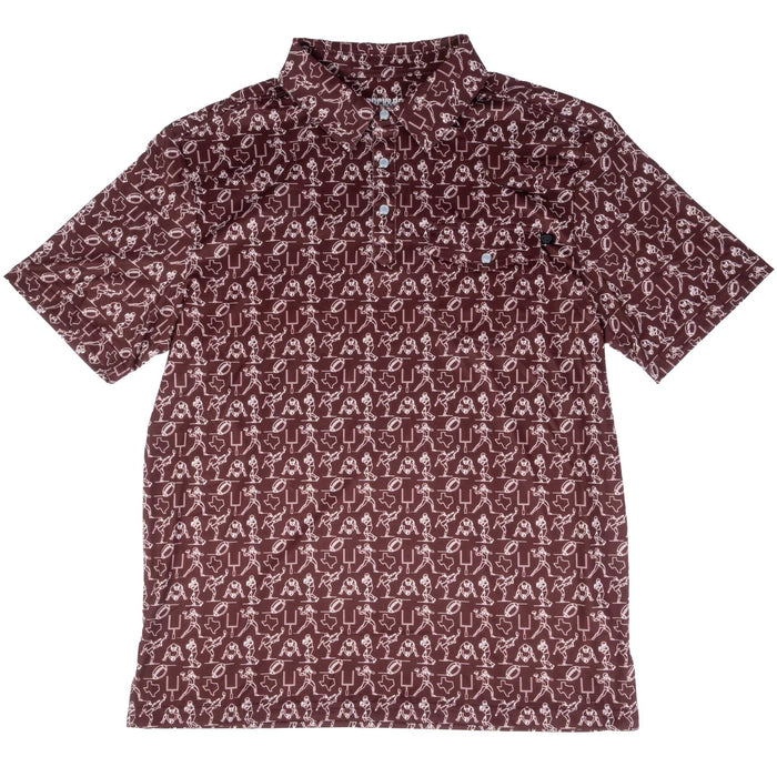 Rock & Roll Denim Men's College Game Day Polo Shirt