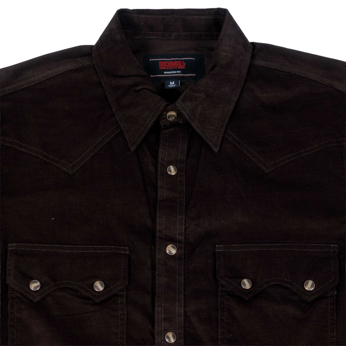Rock & Roll Denim Men's Corduroy Snap Western Shirt
