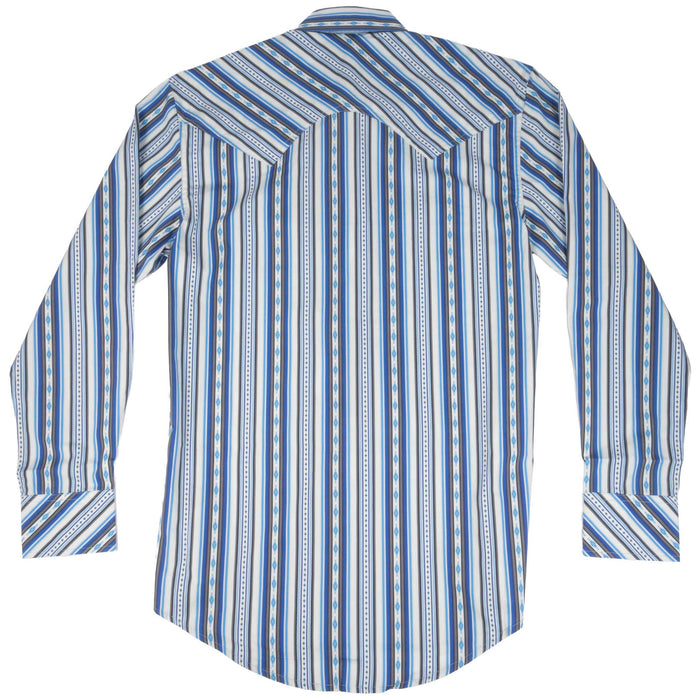 Rock & Roll Denim Men's Blue Stripe Snap Shirt