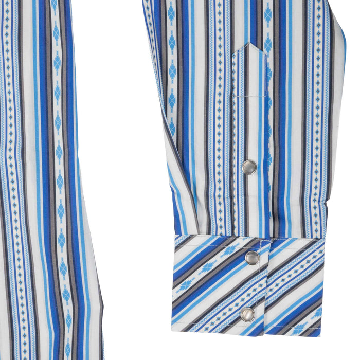 Rock & Roll Denim Men's Blue Stripe Snap Shirt