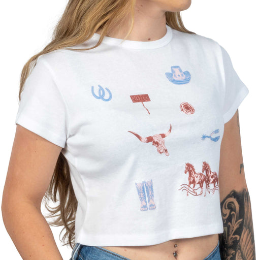 All Over Western Print Top WOMEN - Clothing - Tops - Short Sleeved Girl Dangerous