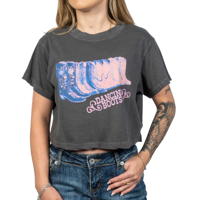 Dancing Boots Vintage Top WOMEN - Clothing - Tops - Short Sleeved Girl Dangerous