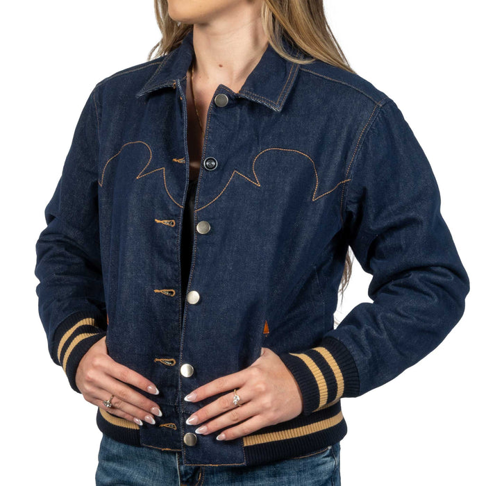 Rock & Roll Denim Women's Western Stitch Bomber Jacket WOMEN - Clothing - Outerwear - Jackets Panhandle
