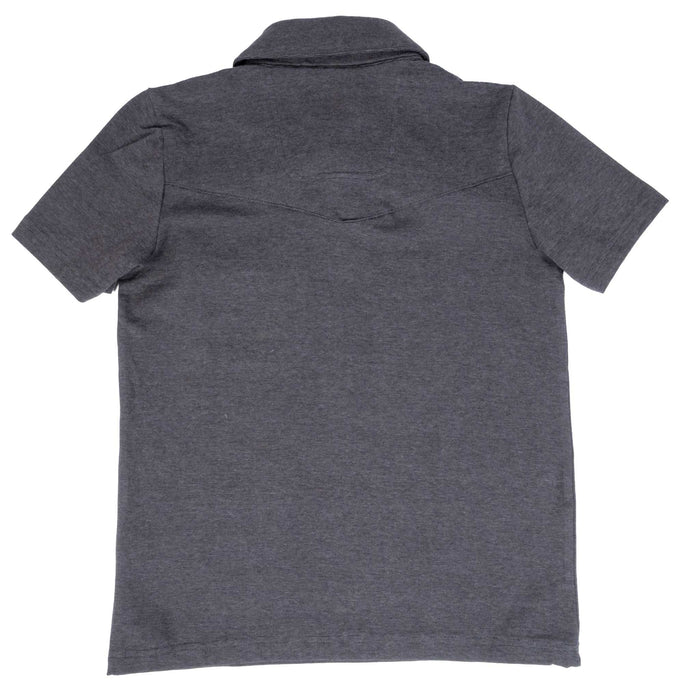 Rock & Roll Denim Boy's 1/4 Snap Solid Melange Polo Shirt