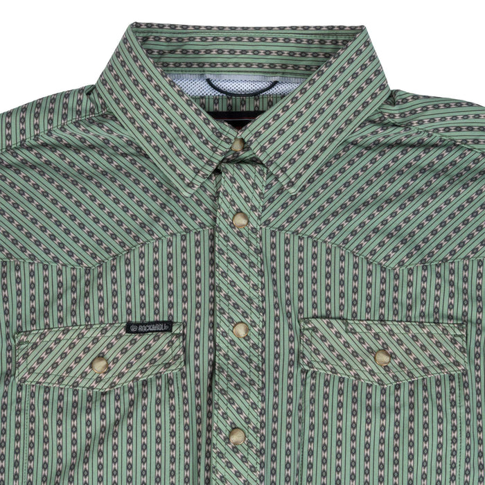 Rock & Roll Denim Men's Tek Core Snap Aztec Stripe Western Shirt