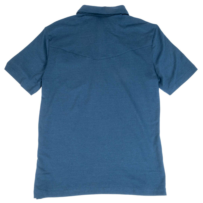 Rock & Roll Denim Men's 1/4 Snap Solid Melange Polo Shirt