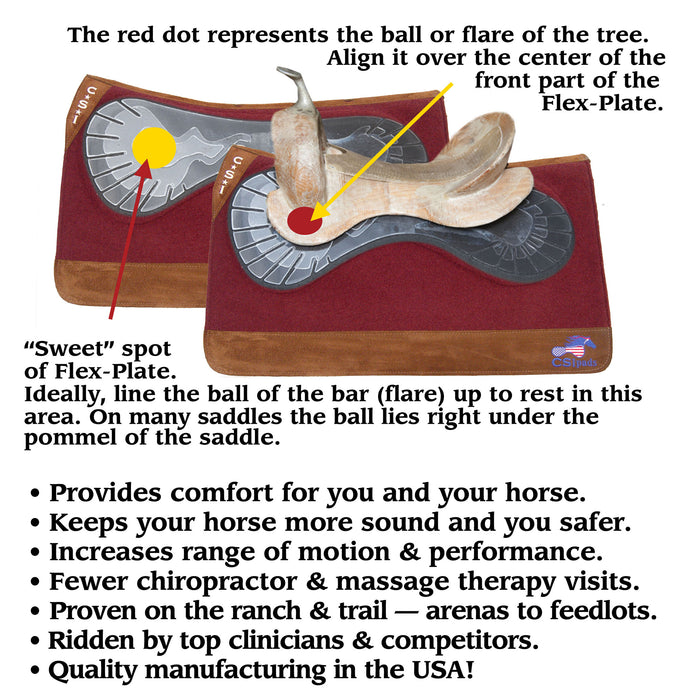 CSI Flex-Plate® Standard Western Cut Saddle Pad - Size 32"