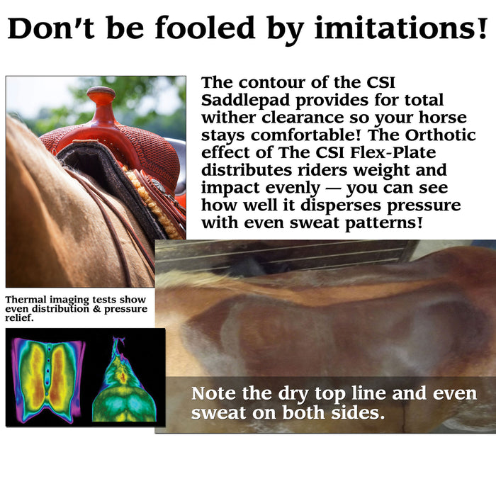 CSI Flex-Plate® Standard Western Cut Saddle Pad - Size 32"