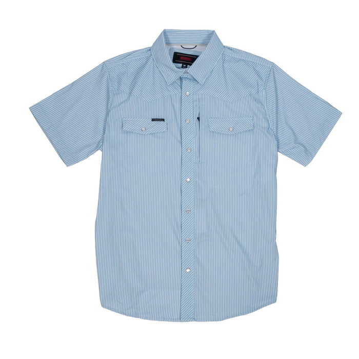 Rock & Roll Denim Men's Tek Core Stripe Pearl Snap Shirt MEN - Clothing - Shirts - Short Sleeve Panhandle
