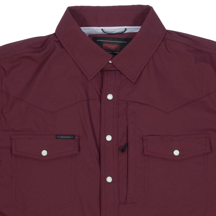 Rock & Roll Denim Men's Tek Nylon Core Pearl Snap Shirt MEN - Clothing - Shirts - Short Sleeve Panhandle