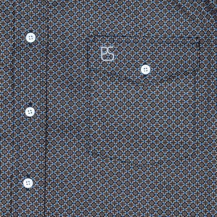 Panhandle Slim Men's Camel Geo Print Button Down Western Shirt MEN - Clothing - Shirts - Long Sleeve Panhandle