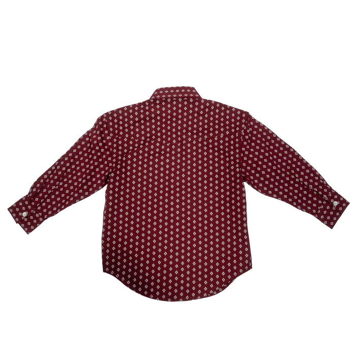 Panhandle Slim Boy's Geo Print Pearl Snap Western Shirt