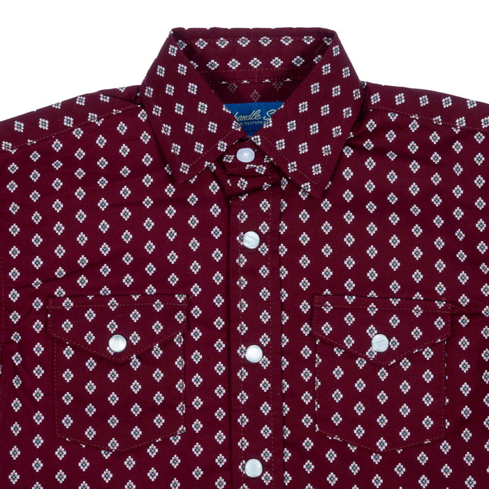 Panhandle Slim Boy's Geo Print Pearl Snap Western Shirt