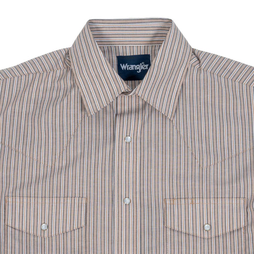 Wrangler Men's Stripe Print Pearl Snap Western Shirt MEN - Clothing - Shirts - Long Sleeve Wrangler