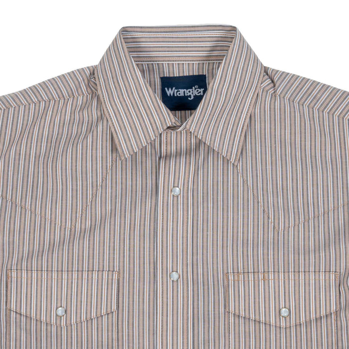 Wrangler Men's Stripe Print Pearl Snap Western Shirt MEN - Clothing - Shirts - Long Sleeve Wrangler