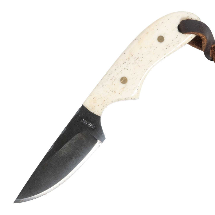 Justin Wiley Smooth White Bone Fixed Blade Knife