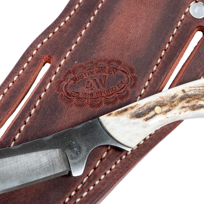 Justin Wiley Stag Handle Drop Point Knife