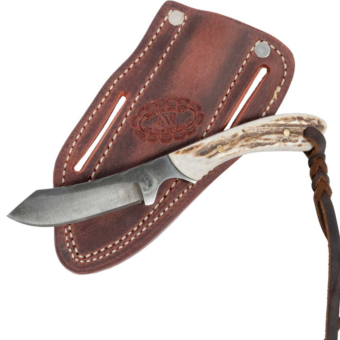 Justin Wiley Stag Handle Drop Point Knife