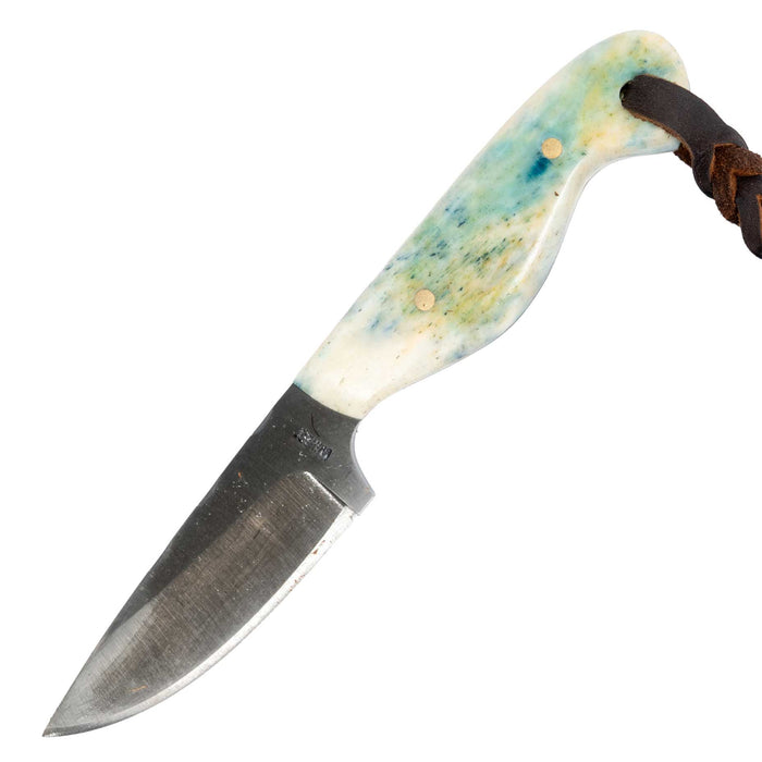 Justin Wiley Light Green Bone Fixed Blade Knife Knives Justin Wiley