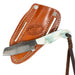 Justin Wiley Light Green Bone Modified Sheepsfoot Knife Knives Justin Wiley