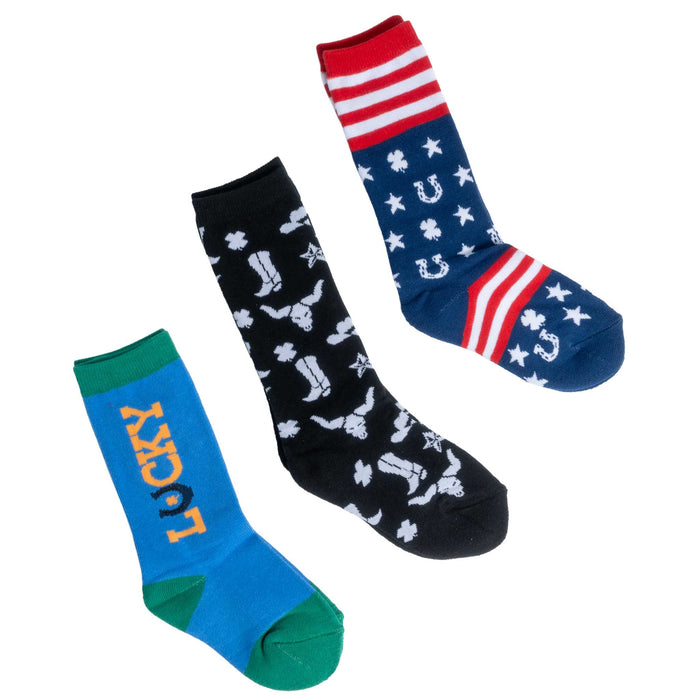 Lucky Chuck Youth 3 Pack Sterling Socks