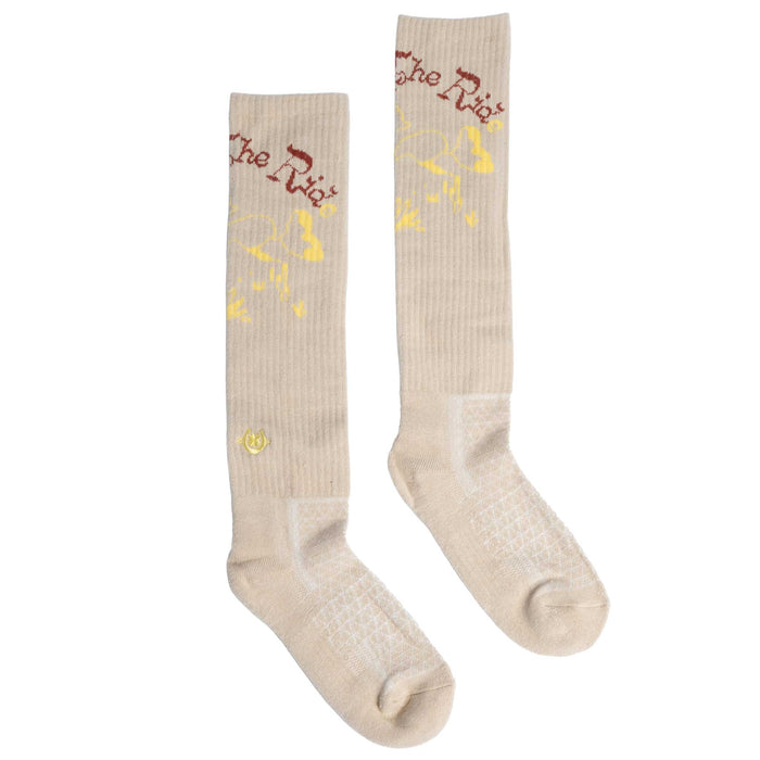 Lucky Chuck Enjoy The Ride Tan Performance Socks