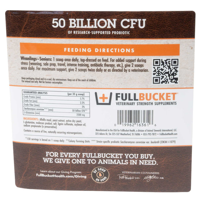 Full Bucket Extra Strength Probiotic Pellets Equine - Supplements Full Bucket