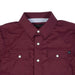 Rock & Roll Denim Boy's Tek Solid Maroon Pearl Snap Shirt KIDS - Boys - Clothing - Shirts - Short Sleeve Shirts Panhandle