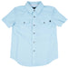 Rock & Roll Denim Boy's Tek Solid Aqua Pearl Snap Shirt KIDS - Boys - Clothing - Shirts - Short Sleeve Shirts Panhandle