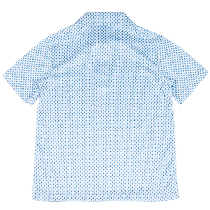 Panhandle Slim Boy's Blue Geo Print Snap Polo Shirt KIDS - Boys - Clothing - Shirts - Short Sleeve Shirts Panhandle